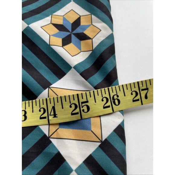 TILED Colorful Geometric Infinity Scarf 52" X 13" Made in Portugal Drapey Lined - Picture 9 of 10